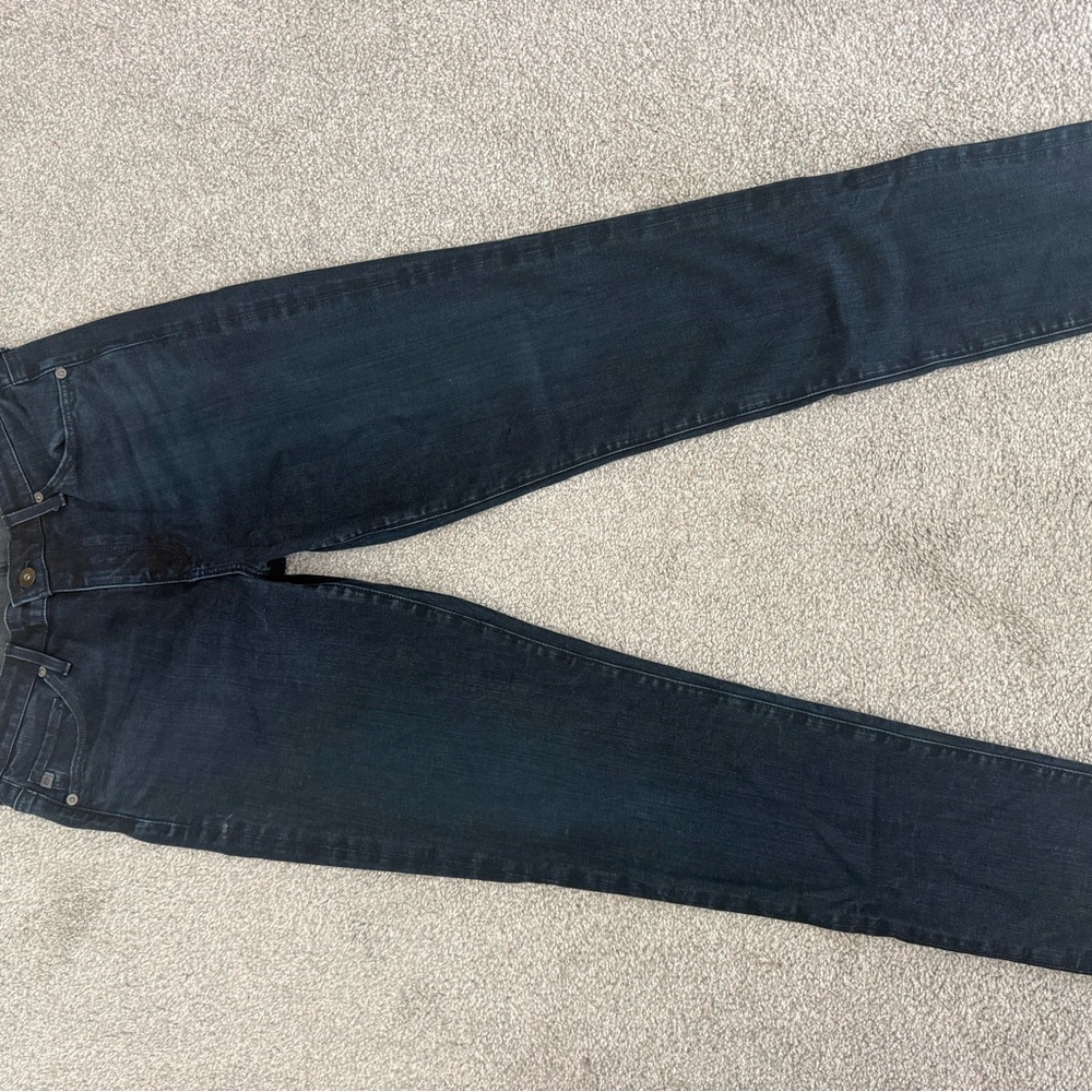 AG Adriano Goldschmied Dark Blue Straight Leg Jeans